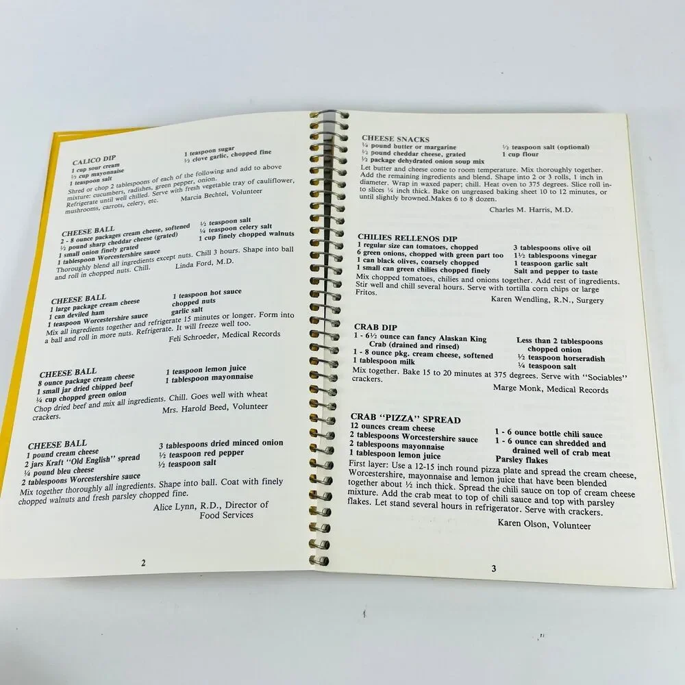 Cook Book 1985 Midlands Community Hospital Recipes Spiral Papillion NE Omaha